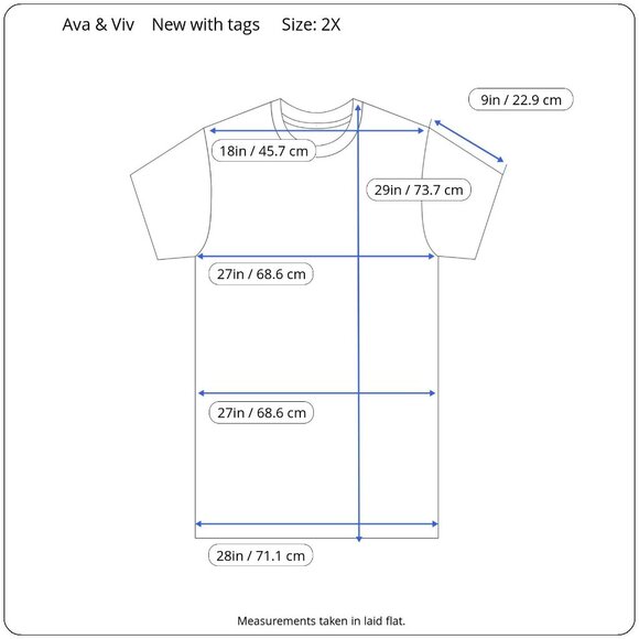 Ava & Viv Womens V-Neck Short Sleeve T-Shirt Reddish Brown Relaxed Fit Size 2X - Picture 3 of 9